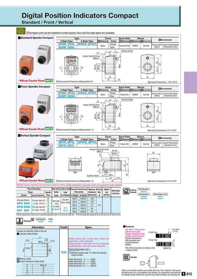 DPNFL6 Replace Misumi Bore Digital Position Indicator DPNFL2 3 4 5 6 Counter Machine Accessory Digital Positioning Indicators